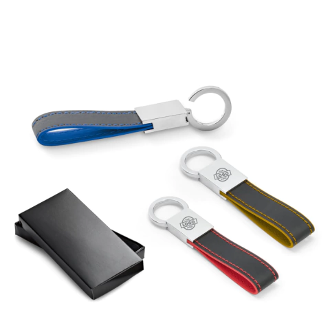 Chaveiro de Couro Sintético e Metal Personalizado - comprar online