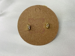 Aretes de zirconia blanca