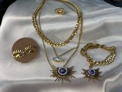 Set collar layer, pulsera, anillo, aretes de Ojo - comprar en línea