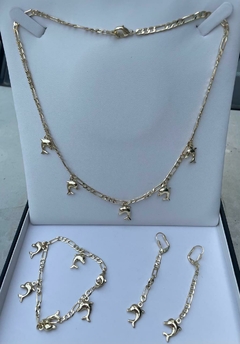 SET DE COLLAR, PULSERA Y ARETES DE DELFIN - comprar en línea