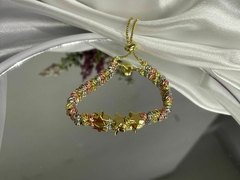PULSERA DE 3 COLORES CON ESTRELLAS