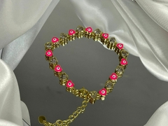 PULSERA DE CORAZONES OJO TURCO.