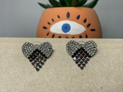 Aretes de corazón plata.