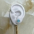Brinco Isla Redondo Prata com Azul - comprar online