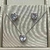 Conjunto Angel Coração Prata com Zircônia
