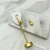 Brinco Inspiração Celine Banhado ouro 18k - CELICE OFICIAL