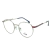 Óculos de Grau Redondo de Metal Prata. Modelo Eden