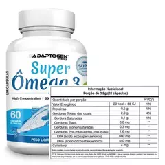 Super Ômega 3 meg 60 Comprimidos - Adaptogen - comprar online