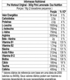 PRÉ TREINO DUX 300G - comprar online