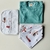 CONJUNTO- BODY MANGA CORTA, BABERO Y BABITA - VERDE ESMERALDA Y BARCOS - comprar online