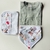 CONJUNTO- BODY MANGA CORTA, BABERO Y BABITA - TERRA Y NORDICOS BLANCO - comprar online