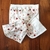 JUEGO DE TOALLON, BANDANA Y BABITA MARIQUITAS NATURAL