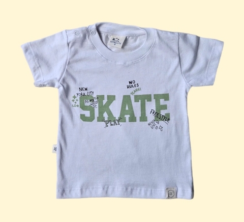 REMERA - SKATE - BLANCA
