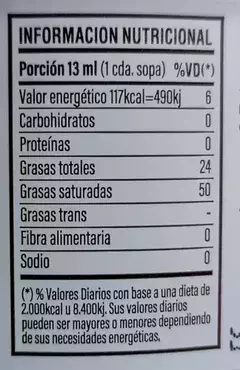 ACEITE DE COCO VIRGEN X 1 LITRO - GOOD BLESS YOU - comprar online