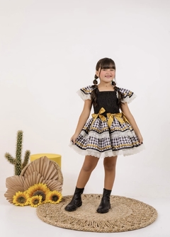 VESTIDO BELA XADREX PRETO - comprar online