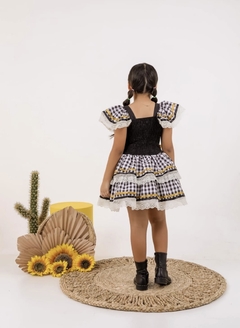 VESTIDO BELA XADREX PRETO - loja online