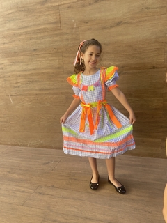 VESTIDO MELINDA XADREZ AZUL - Amorela Moda Infantil