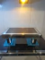 Mesa ratona marquina black con base en acero inoxidable pulido espejo en internet