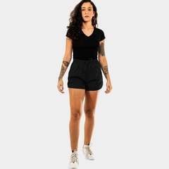 Shorts Soltinho feminino Curto Bolso Cintura Alta Bermuda - comprar online
