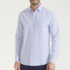 CAMISA ML FORUM G LISTRADA AZUL 03497