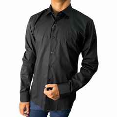 CAMISA ML FORUM G PRETO SLIM FIT 03556
