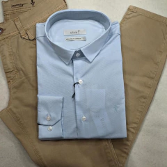 CAMISA ML SIBRA GG ELASTANO AZUL CLARO 060012