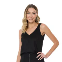 BLUSA DOCE TRAMA 40/M PRETA SUEDE 104525