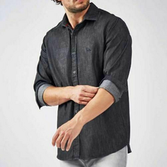 CAMISA ML ACOST P JEANS PRETO 120101054