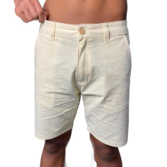 BERMUDA ACOST 46 AMARELO CLARO LINHO 120416013