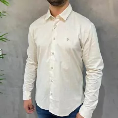 CAMISA ML DLZ M LINHO BEGE 29199