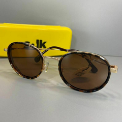 OCULOS REDONDO DOURADO ANIMAL PRINT SKP002TT05