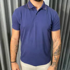 POLO FORUM GG AZUL DARKESS FRISO VER/BRA/PRETO 33551