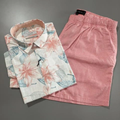 CAMISA MC SIBRA P VOIL LINHO FOLHAGEM 3991