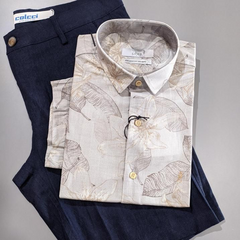 CAMISA MC SIBRA P FOLHAGEM PLATINA 3993