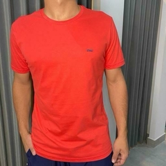 CAMISETA BASICA BORDADO KINGEJOE SLIM MA VERMELHO GG
