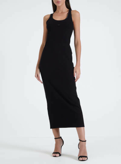 VESTIDO CANELADO P PRETO