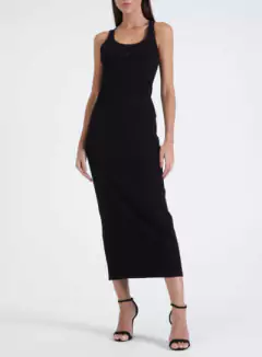 VESTIDO CANELADO P PRETO