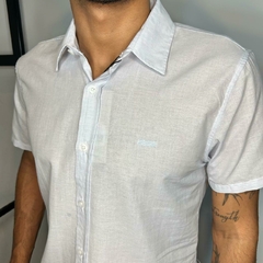 CAMISA CASUAL KINGEJOE SLIM MANGA CURTA AMARELO CL P - comprar online