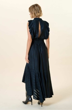 SAIA LONGA VISCOSE LISTRAS PRETO - comprar online