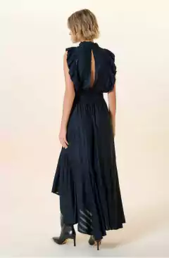 SAIA LONGA VISCOSE LISTRAS PRETO - comprar online