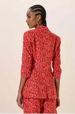 BLAZER ALONGADO LINHO ESTAMPA EST ONCA RISCADA - comprar online