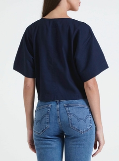CAMISETA LINHO P AZUL ALYA - comprar online