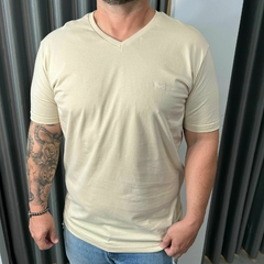 Imagem do CAMISETA BASICA V BORDADO KINGEJOE SLIM VERDE MILITAR M
