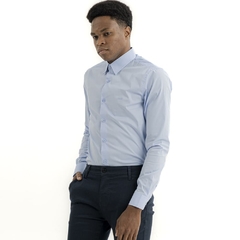 CAMISA SOCIAL ELASTANO KINGEJOE SLIM MAN AZUL CL P