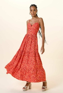 VESTIDO LONGO EST ONCA RISCADA