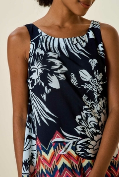 VESTIDO REGATA ESTAMPADO EST BOTANICA - Rouparia Conceito