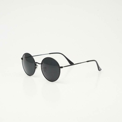 SK251-PO.25 OCULOS DE SOL REDONDO ARMACAO PRETA LENTE PRETA