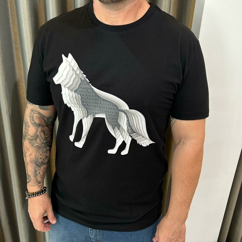 CAMISETA CASUAL MASC MC PRETO