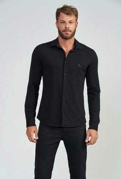 CAMISA CASUAL MASC ML PRETO