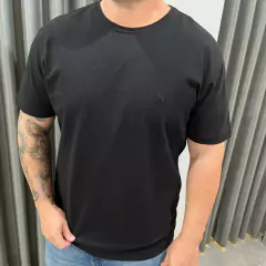 CAMISETA ELASTANO MASC MC PRETO